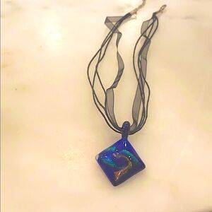 Glass blue and green Necklace​​​​​​​​